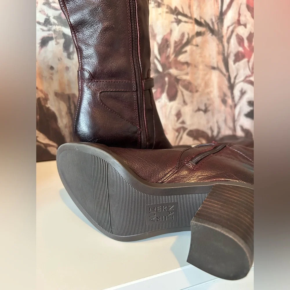 New Naturalizer Women's Leather Boots in Wine Color- Size 6- New without box - Picture 8 of 11